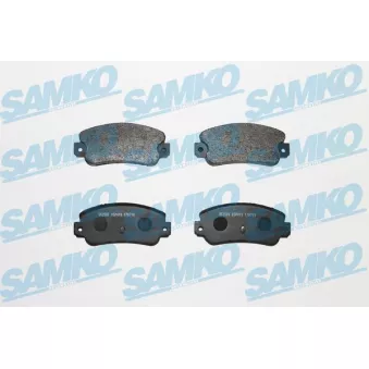 Jeu de 4 plaquettes de frein arrière SAMKO 5SP410 pour LANCIA THEMA 2000 16V - 152cv