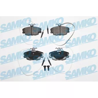 Jeu de 4 plaquettes de frein avant SAMKO 5SP422 pour AUDI 90 1.6 i - 88cv