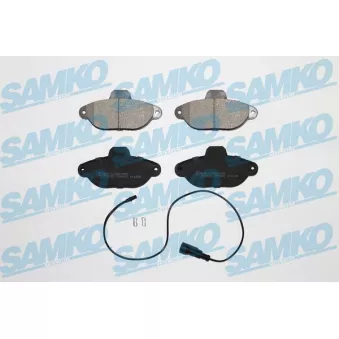 Jeu de 4 plaquettes de frein avant SAMKO 5SP462 pour FIAT PANDA 1.2 - 69cv