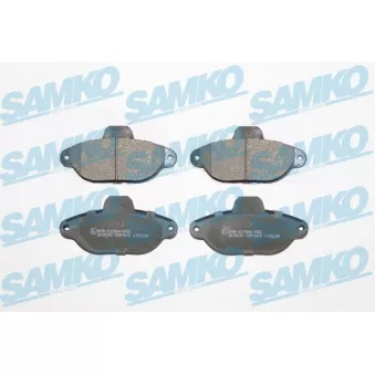 Jeu de 4 plaquettes de frein avant SAMKO 5SP464 pour FIAT SEICENTO / 600 0.9 - 39cv