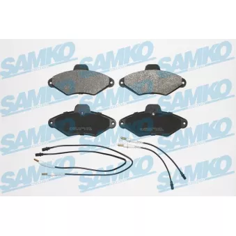 Jeu de 4 plaquettes de frein avant SAMKO 5SP487 pour CITROEN XANTIA 1.9 SD - 75cv
