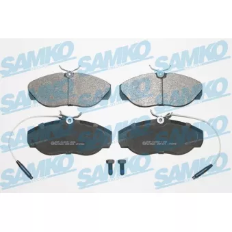 Jeu de 4 plaquettes de frein avant SAMKO 5SP493 pour FIAT DUCATO 2.5 D 4x4 - 75cv