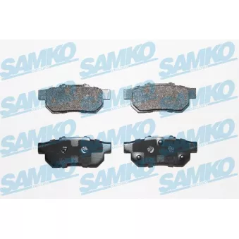 Jeu de 4 plaquettes de frein arrière SAMKO 5SP505 pour HONDA CIVIC 1.6 i - 105cv
