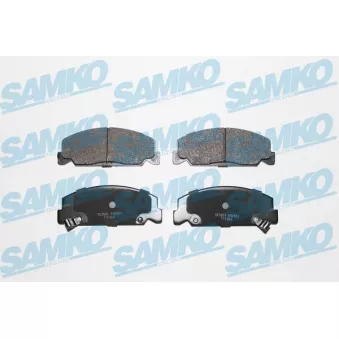 Jeu de 4 plaquettes de frein avant SAMKO 5SP551 pour HONDA CIVIC 1.5 i 16V - 94cv