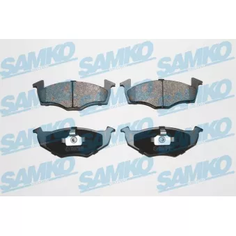 Jeu de 4 plaquettes de frein avant SAMKO 5SP627 pour VOLKSWAGEN POLO 1.4 - 54cv