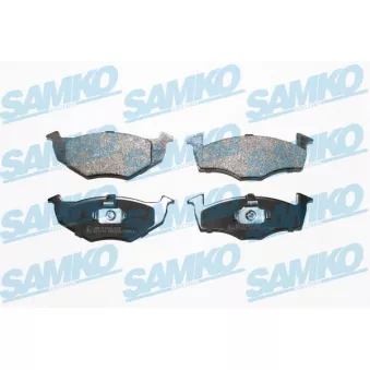 Jeu de 4 plaquettes de frein avant SAMKO 5SP638 pour SUBARU JUSTY 1.7 SDI - 60cv