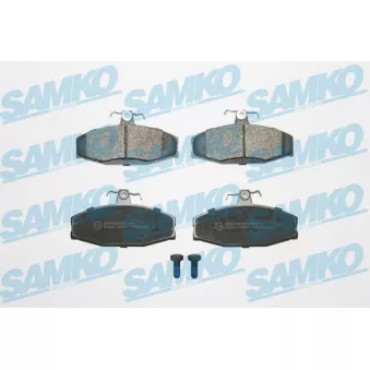 Jeu de 4 plaquettes de frein avant SAMKO 5SP651 pour SKODA FELICIA 1.3 - 54cv