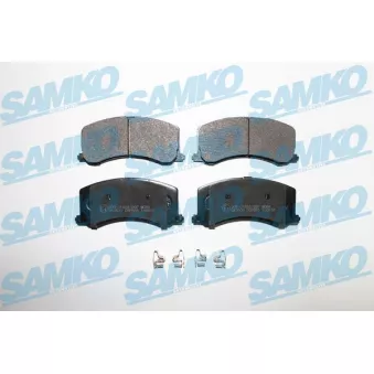 Jeu de 4 plaquettes de frein avant SAMKO 5SP665 pour SUZUKI BALENO 1.3 i 16V - 85cv