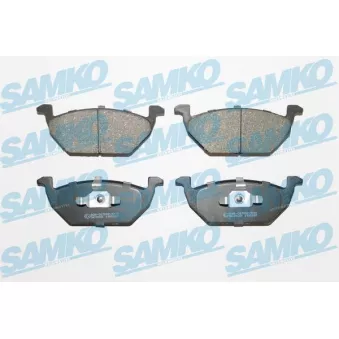 Jeu de 4 plaquettes de frein avant SAMKO 5SP668 pour VOLKSWAGEN POLO 1.0 - 65cv
