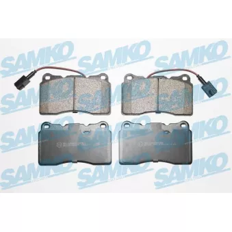 Jeu de 4 plaquettes de frein avant SAMKO 5SP674 pour ALFA ROMEO 166 2.4 JTD - 185cv