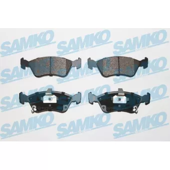 Jeu de 4 plaquettes de frein avant SAMKO 5SP709 pour TOYOTA AVENSIS 1.9 D - 82cv