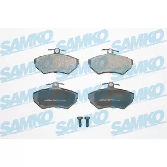 Jeu de 4 plaquettes de frein avant SAMKO 5SP718 pour VOLKSWAGEN PASSAT 1.6 i - 75ch