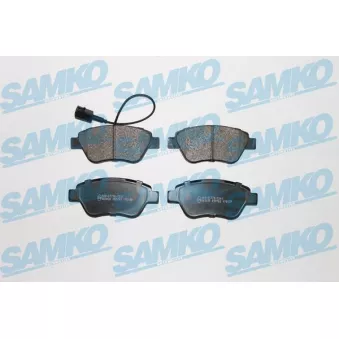 Jeu de 4 plaquettes de frein avant SAMKO 5SP763 pour FIAT STILO 1.6 16V - 105cv