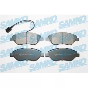 Jeu de 4 plaquettes de frein avant SAMKO 5SP765 pour FIAT STILO 1.9 JTD - 136cv