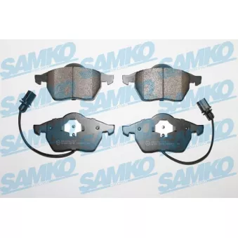 Jeu de 4 plaquettes de frein avant SAMKO 5SP790 pour AUDI A4 1.8 T quattro - 163cv