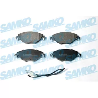Jeu de 4 plaquettes de frein avant SAMKO 5SP793 pour AUDI A4 1.8 16V - 116cv
