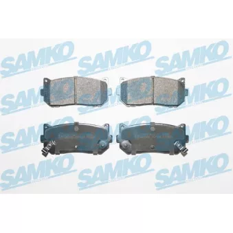 Jeu de 4 plaquettes de frein arrière SAMKO 5SP808 pour KIA CLARUS 2.0 i 16V - 133cv