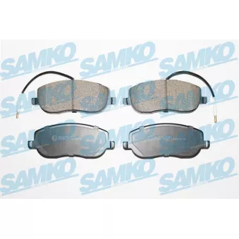 Jeu de 4 plaquettes de frein avant SAMKO 5SP831 pour PEUGEOT EXPERT 2.0 HDI - 109ch