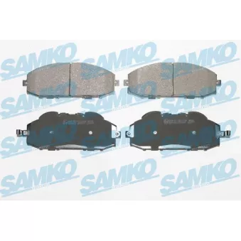 Jeu de 4 plaquettes de frein avant SAMKO 5SP845 pour NISSAN PATROL 2.7 TD - 99cv