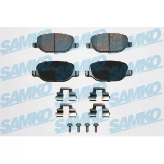 Jeu de 4 plaquettes de frein arrière SAMKO 5SP855K pour SEAT LEON 3.2 JTS - 260cv