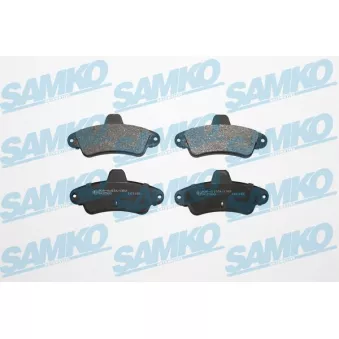 Jeu de 4 plaquettes de frein arrière SAMKO 5SP870 pour MERCEDES-BENZ CLASSE GLA 1.8 i 16V 4x4 - 115cv