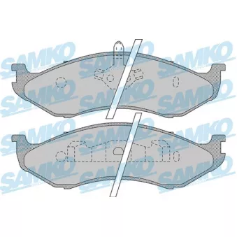 Jeu de 4 plaquettes de frein avant SAMKO 5SP896 pour JEEP GRAND CHEROKEE 5.2 i - 211cv