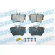 Jeu de 4 plaquettes de frein arrière SAMKO [5SP946K]