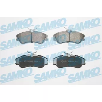 Jeu de 4 plaquettes de frein avant SAMKO 5SP950 pour PEUGEOT 206 1.6 HDI FAP 110 - 109cv