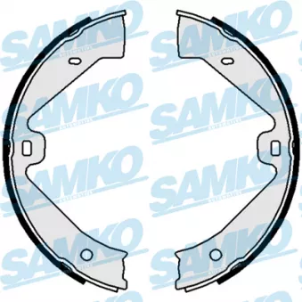 Jeu de mâchoires de frein, frein de stationnement SAMKO 81085 pour PORSCHE CAYENNE 4.8 Turbo - 520cv