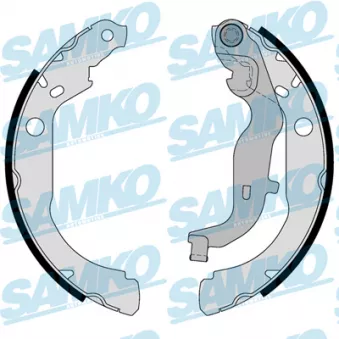 Jeu de mâchoires de frein SAMKO 81131 pour DACIA DUSTER 1.5 DCI 4x4 - 110cv