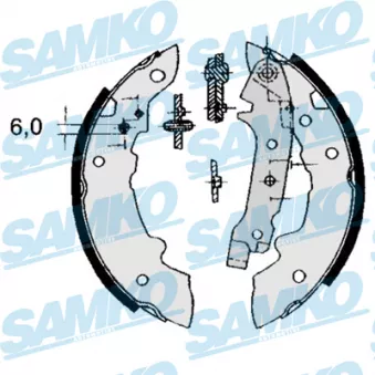 Jeu de mâchoires de frein SAMKO OEM 423649