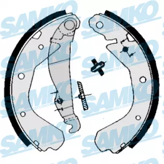 Jeu de mâchoires de frein SAMKO 84660 pour OPEL KADETT 1.3 i CAT - 60cv