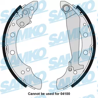 Jeu de mâchoires de frein SAMKO 85730 pour ISUZU D-MAX 1.9 D - 64cv