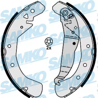Jeu de mâchoires de frein SAMKO 88210 pour OPEL ASTRA 1.6 - 103cv