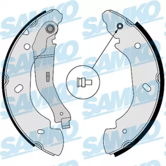 Jeu de mâchoires de frein SAMKO 88580 pour DAIHATSU CHARADE 2.0 DI - 100cv