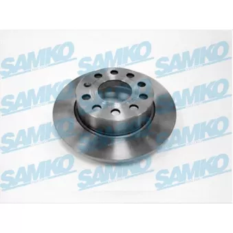Jeu de 2 disques de frein arrière SAMKO A1003P pour AUDI A3 1.6 TDI - 105cv