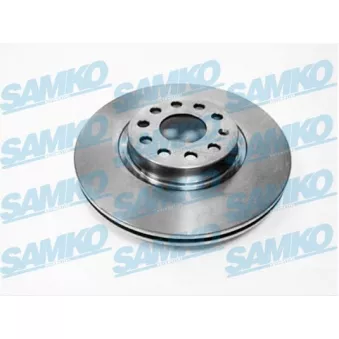 Jeu de 2 disques de frein avant SAMKO A1004V pour AUDI A3 2.0 TDI quattro - 150cv
