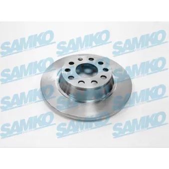 Jeu de 2 disques de frein arrière SAMKO A1005P pour SKODA SUPERB 1.6 TDI - 105cv