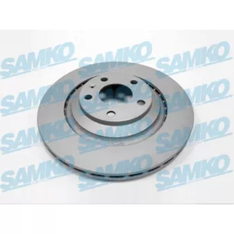 Jeu de 2 disques de frein arrière SAMKO A1009VR pour AUDI A6 2.0 TDI - 170cv