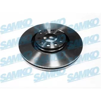 Jeu de 2 disques de frein avant SAMKO A1028V pour AUDI A6 3.0 quattro - 220cv