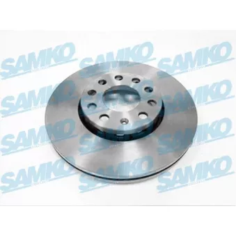 Jeu de 2 disques de frein avant SAMKO A1052V pour AUDI A6 2.8 quattro - 193cv