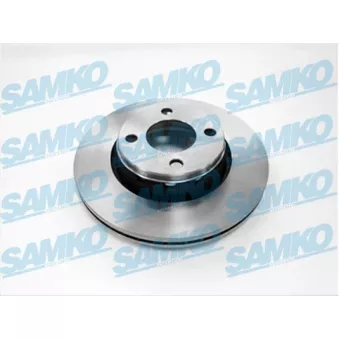 Jeu de 2 disques de frein avant SAMKO A1381V pour AUDI 80 2.3 E - 133cv
