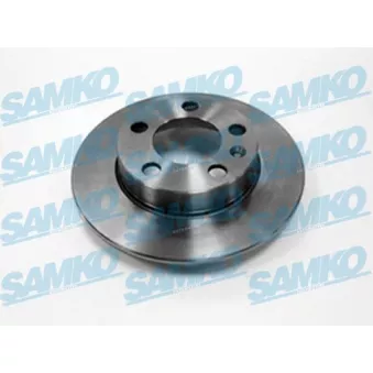 Jeu de 2 disques de frein arrière SAMKO A1441P pour SKODA FABIA 1.4 16V - 75cv