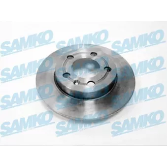 Jeu de 2 disques de frein arrière SAMKO A1592P pour SKODA OCTAVIA 2.0 4x4 - 116cv