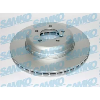 Jeu de 2 disques de frein avant SAMKO B2099VBR pour BMW Série 6 650 i - 367cv