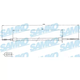 SAMKO C0051C - Tirette à câble, commande d'embrayage