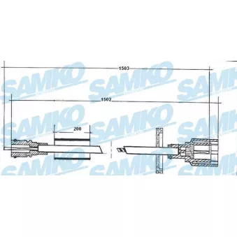 SAMKO C0053SP - Câble flexible de commande de compteur