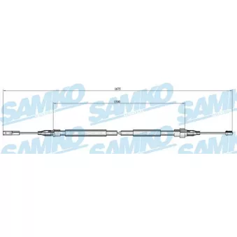 SAMKO C0057B - Tirette à câble, frein de stationnement