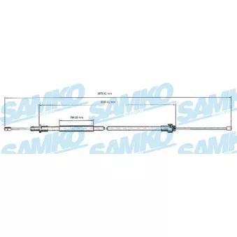 Tirette à câble, frein de stationnement SAMKO C0092B