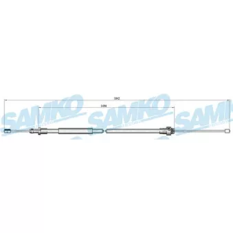 Tirette à câble, frein de stationnement SAMKO OEM 96277119